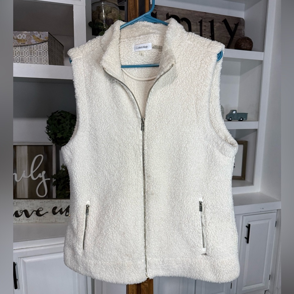 Calvin Klein Cream Fleece Vest
